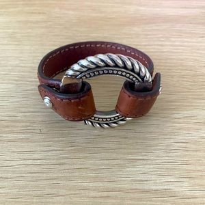Brighton leather band, rustic bracelet